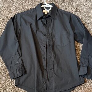 Van Heusen kids Black Long-Sleeve Dress Shirt